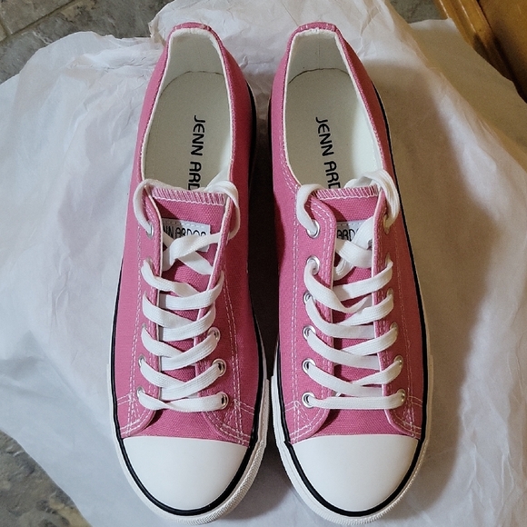 Jen Ardor Pink Canvas Sneakers - Picture 3 of 4